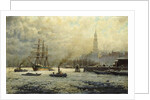 The Port of Hamburg, 1893 by Georg Schmitz