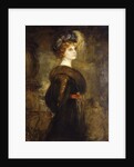 Portrait of a Lady, standing three-quarter length by Franz Seraph von Lenbach