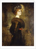 Portrait of a Lady, standing three-quarter length by Franz Seraph von Lenbach