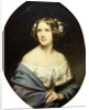 Portrait of Jenny Lind, standing half length in a White Dress and a Light Blue Shawl by Eduard Magnus