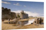 An Arab Caravan outside a Fortified Town, c.1895 by Jean Leon Gerome
