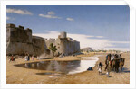 An Arab Caravan outside a Fortified Town, c.1895 by Jean Leon Gerome