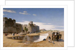 An Arab Caravan outside a Fortified Town, c.1895 by Jean Leon Gerome