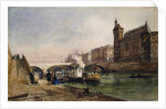 On the Seine, Paris by Georges Francois Guiaud