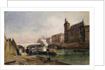 On the Seine, Paris by Georges Francois Guiaud