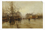Les Boulevards, Paris, by Eugene (1854-1941) Galien-Laloue