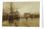 Les Boulevards, Paris, by Eugene (1854-1941) Galien-Laloue