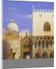 The Doge's Palace with Porta della Carta and the Marcus Basilica, 1853 by Carl Friedrich Heinrich Werner