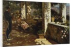 Resting on the Terrace by Luigi Rossi