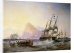 British Men O' War off Gibraltar, 1855 by John Wilson Carmichael