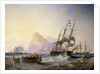 British Men O' War off Gibraltar, 1855 by John Wilson Carmichael