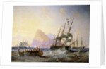 British Men O' War off Gibraltar, 1855 by John Wilson Carmichael