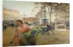 Place du Theatre Francais, Paris, 1902 by Eugene Galien-Laloue