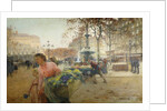 Place du Theatre Francais, Paris, 1902 by Eugene Galien-Laloue