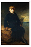Portrait of Cecil Webb, seated full length, wearing a Black Coat with a Fur Collar, 1887 by John Everett Millais