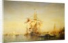 The Bacino Venice with Shipping by Felix Ziem