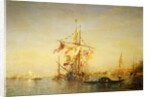 The Bacino Venice with Shipping by Felix Ziem