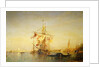 The Bacino Venice with Shipping by Felix Ziem