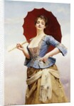 A Lady with a Parasol by Gustave Jacquet