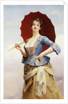 A Lady with a Parasol by Gustave Jacquet