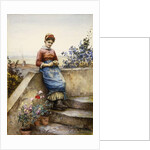 Peeling an Apple, 1884 by Daniel Ridgway Knight