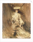 Portrait of a Lady, Seated, with a Parasol by Giovanni Boldini