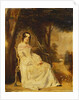 Portrait of Mary Freer Seated Small Full Length on a Garden Seat by William Powell Frith