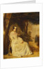 Portrait of Mary Freer Seated Small Full Length on a Garden Seat by William Powell Frith