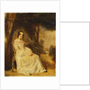 Portrait of Mary Freer Seated Small Full Length on a Garden Seat by William Powell Frith