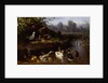 Ducks and Ducklings in a Stream by Carl Jutz