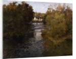 A French River Landscape by Fritz Thaulow