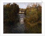A French River Landscape by Fritz Thaulow