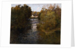 A French River Landscape by Fritz Thaulow