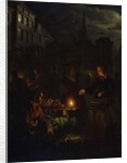 A Market Scene at Night, by Petrus van Schendel