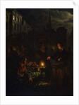 A Market Scene at Night, by Petrus van Schendel