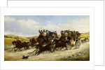 A Liverpool to Manchester Race with a Hunt Beyond, 1880 by J.C. Maggs