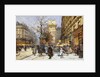 Figures on Le Boulevard St. Denis at Twilight by Eugene Galien-Laloue