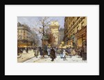 Figures on Le Boulevard St. Denis at Twilight by Eugene Galien-Laloue