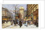 Figures on Le Boulevard St. Denis at Twilight by Eugene Galien-Laloue