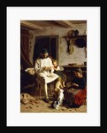 Family Chores, 1859 by Friedrich Edouard Meyerheim