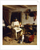 Family Chores, 1859 by Friedrich Edouard Meyerheim
