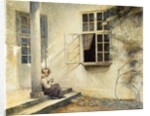 A Girl Sitting on a Porch, Liselund, 1916 by Peter Vilhelm Ilsted