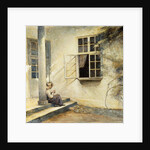 A Girl Sitting on a Porch, Liselund, 1916 by Peter Vilhelm Ilsted