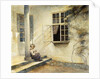 A Girl Sitting on a Porch, Liselund, 1916 by Peter Vilhelm Ilsted