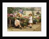 The Flower Market by the Seine by Victor Gabriel Gilbert