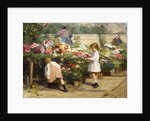 The Flower Market by the Seine by Victor Gabriel Gilbert