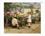 The Flower Market by the Seine by Victor Gabriel Gilbert