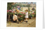 The Flower Market by the Seine by Victor Gabriel Gilbert