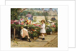 The Flower Market by the Seine by Victor Gabriel Gilbert