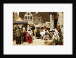 The Flower Market, 1870 by Auguste Serrure